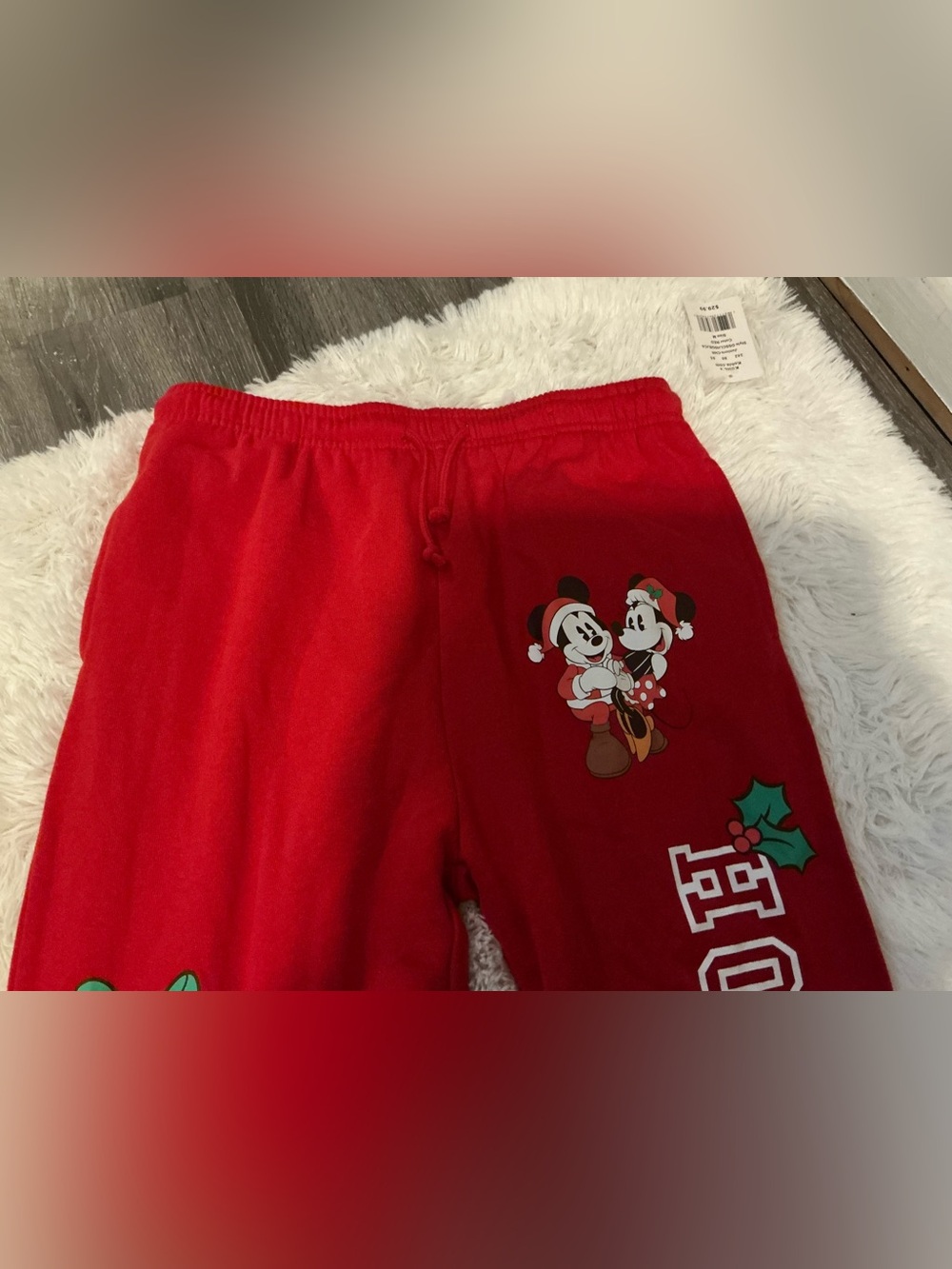 Disney Mickey & Friends Holly Jolly Christmas Sweatpants – Juniors Medium – NWT - Picture 3 of 8